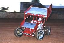 Roni McCann in the Sprintcar